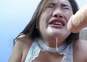 Asian deepthroat blowjob