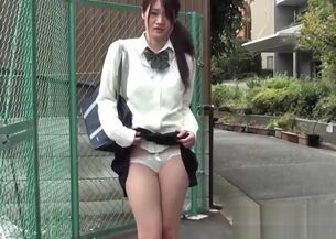 Crotchless panties in public